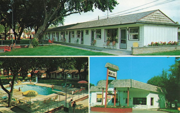 Lakeside Motor Lodge (Lakeside Motel) - Vintage Postcard Back